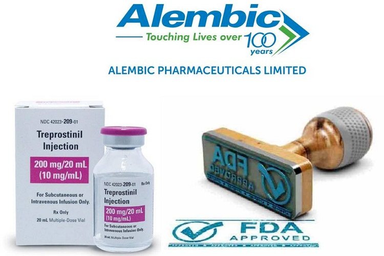भारतीय दवा निर्माता कंपनी Alembic को inj.Treprostinil के लिए USFDA से मिली मंजूरी। 