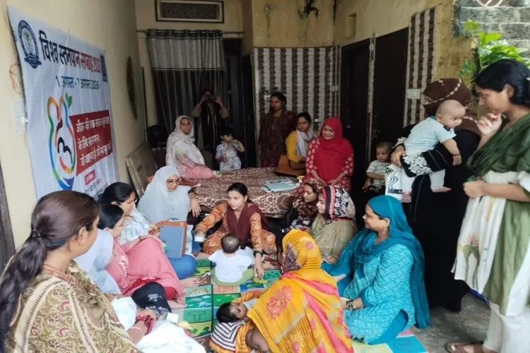 नगरीय स्वास्थ्य एवं प्रशिक्षण केंद्र उजरियांव में स्तनपान जागरूकता कार्यक्रम    
